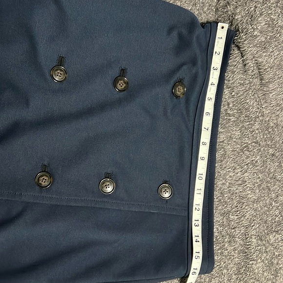 Banana Republic navy blue lined skirt with buttons - Picture 13 of 15